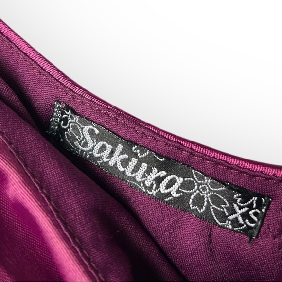 Sakura Asymmetrical Layered Dress Magenta XS - Picture 8 of 8